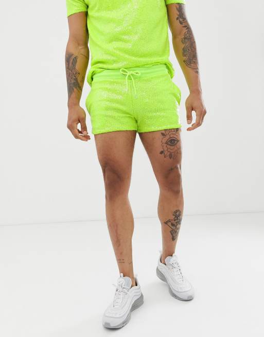 Asos neon hot sale shorts