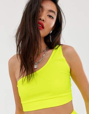 bright yellow crop top