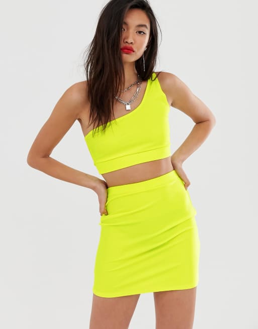 Fluorescent yellow hot sale top