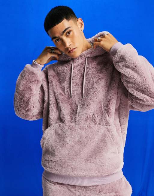 Faux fur hoodie asos sale