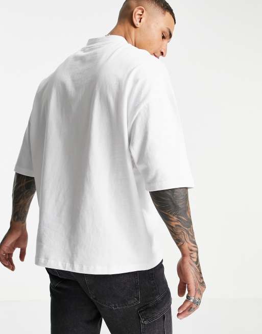 ASOS DESIGN co ord oversized heavyweight cut sew t shirt in white