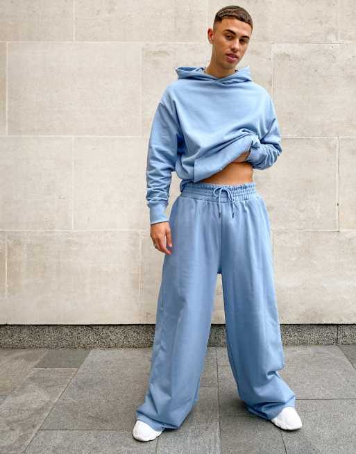 ASOS DESIGN organic oversized heavyweight tracksuit in blue