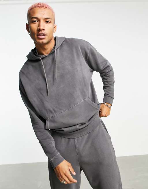 Asos mens grey hoodie best sale