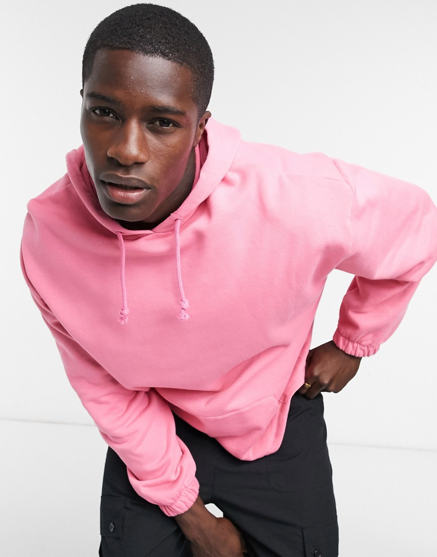 ASOS DESIGN co-ord oversized hoodie in bright pink