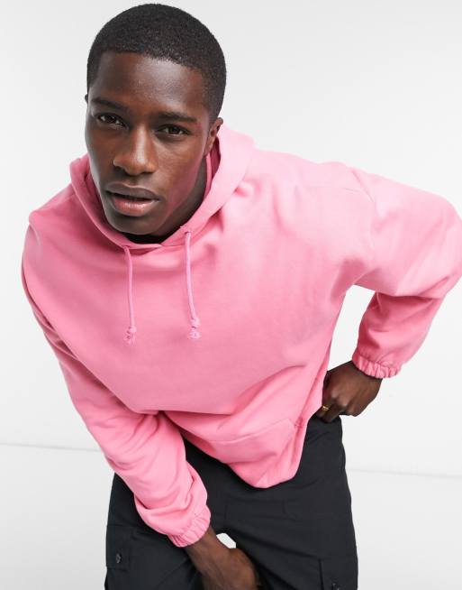 Asos pink hoodie mens new arrivals