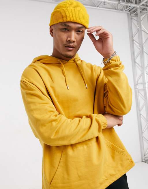 ASOS DESIGN co ord oversized hoodie in burnt yellow YELLOW