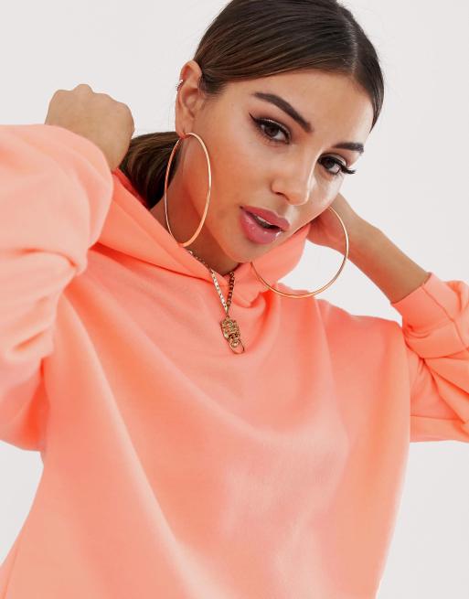 Neon coral sweatshirt store