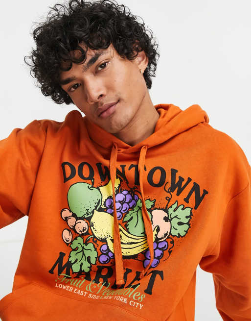 Orange hoodie clearance asos