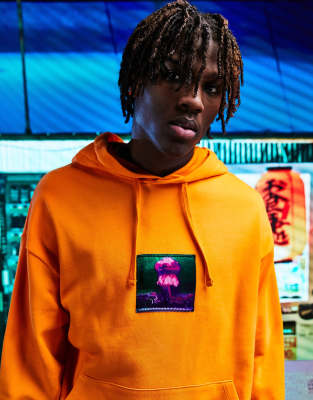 orange hoodie asos
