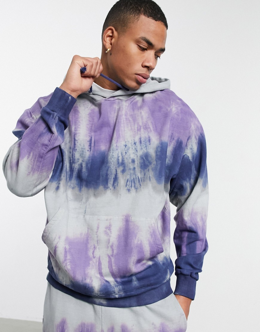 ASOS DESIGN co-ord oversized hoodie in painted wash-Multi