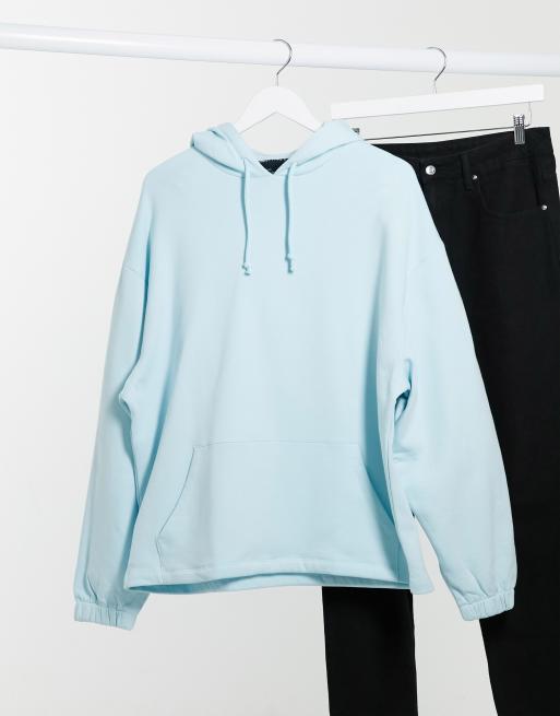 ASOS DESIGN co ord oversized hoodie in pastel blue