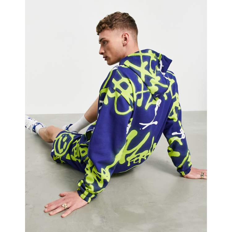 ASOS DESIGN co-ord oversized hoodie with all over graffiti print | ASOS