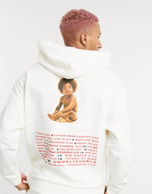 White biggie smalls discount hoodie