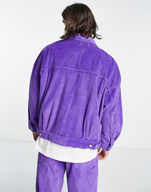 ASOS DESIGN oversized western jacket in purple