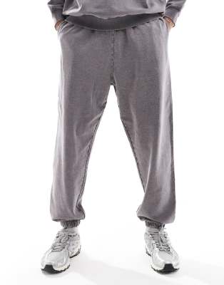 ASOS DESIGN co-ord oversized jogger in washed grey - GREY - view 1