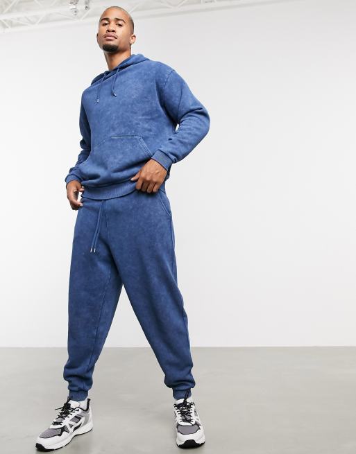 Oversized blue joggers hot sale