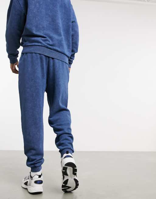 Blue cheap washed joggers