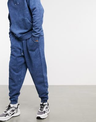 washed blue joggers