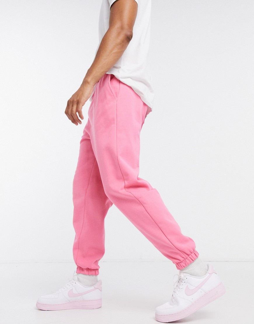 ASOS DESIGN co-ord oversized joggers in bright pink