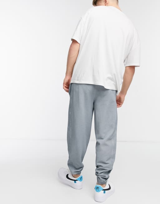 ASOS DESIGN co ord oversized joggers in dark grey oil wash ASOS