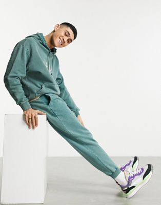 ASOS DESIGN co-ord oversized joggers in green acid wash | ASOS