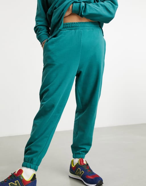 Asos Design Co Ord Oversized Joggers In Green Asos