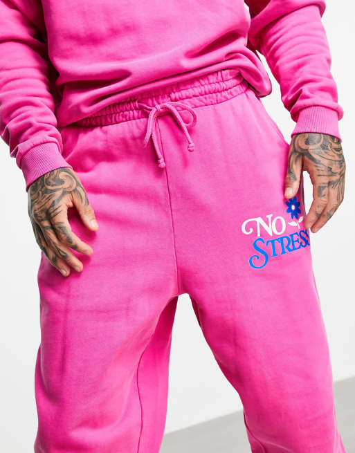 Pink acid wash joggers new arrivals