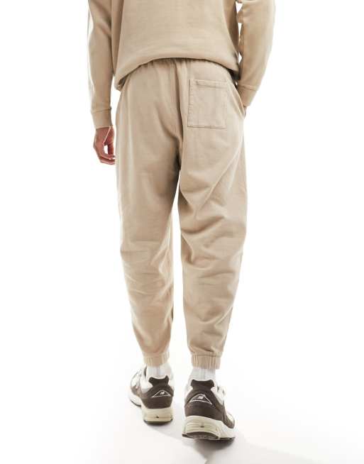 ASOS DESIGN co-ord oversized joggers in washed beige