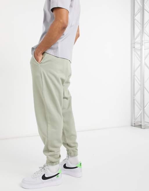 ASOS DESIGN co-ord oversized joggers in washed green