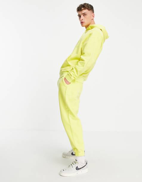 ASOS DESIGN co-ord oversized joggers in washed yellow - view 1