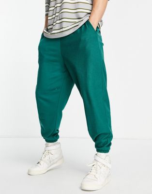 ASOS DESIGN co-ord oversized joggers with contrast panels in green