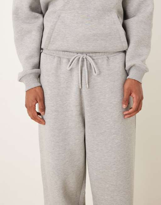 ASOS DESIGN co-ord oversized joggers with print in grey marl, 4 of 5