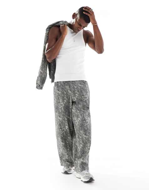 ASOS DESIGN co-ord oversized parachute trousers in camo print - view 1