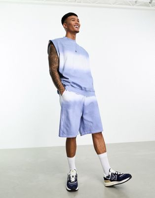 ASOS DESIGN co-ord oversized shorts in blue gradient wash