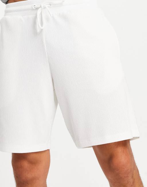 ASOS DESIGN co-ord oversized vest and shorts in slinky rib, 2 of 3