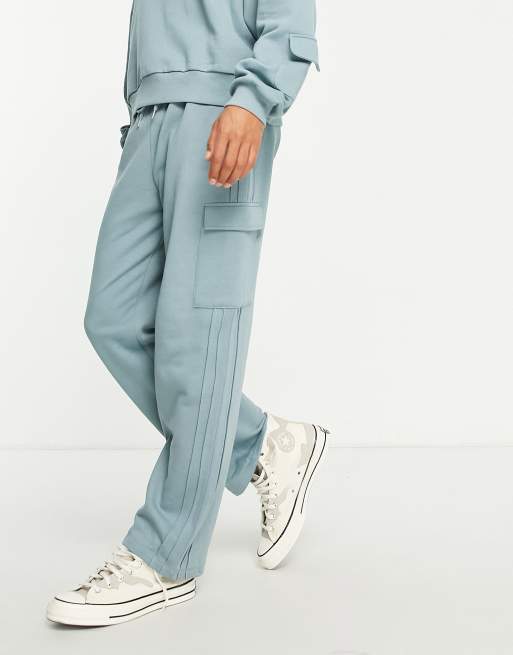 ASOS DESIGN co ord oversized straight leg joggers with pintucks in