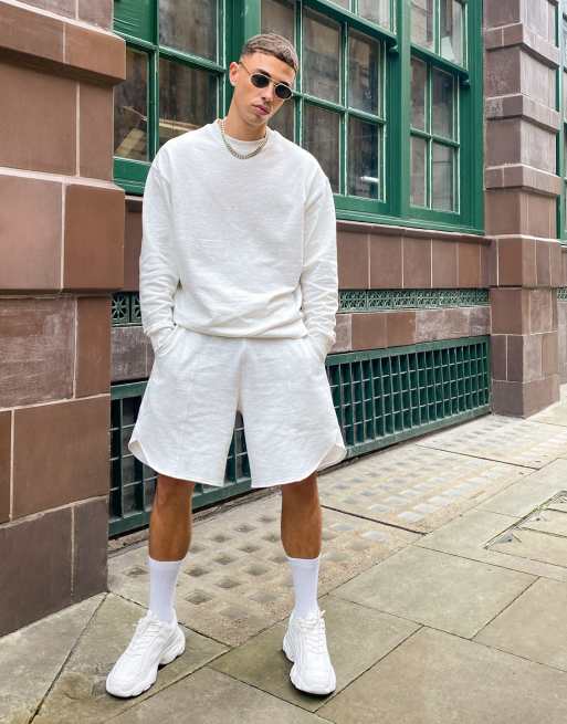 ASOS DESIGN co ord oversized sweatshirt in white