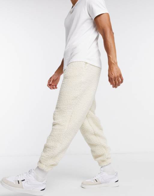 Borg joggers best sale