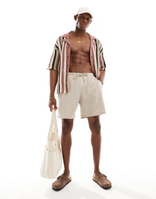 ASOS DESIGN ASOS DESIGN co-ord oversized texture shorts in light grey