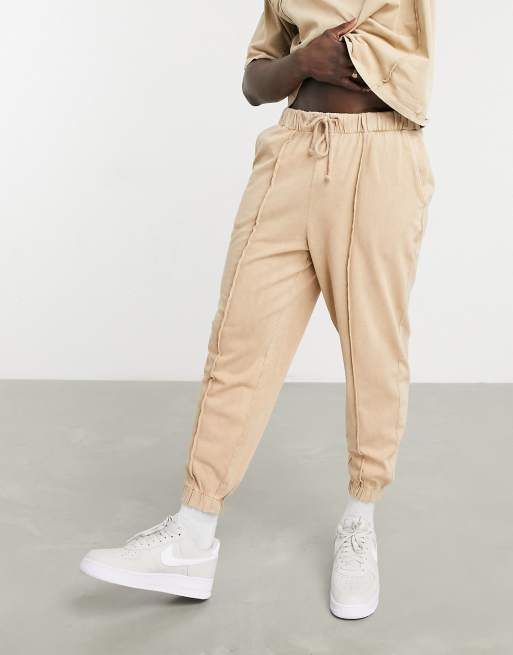 ASOS DESIGN co-ord oversized trackies in acid wash with seam detail, 4 of 4