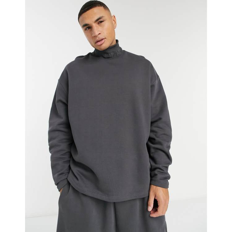 ASOS DESIGN co-ord oversized turtle neck sweatshirt in