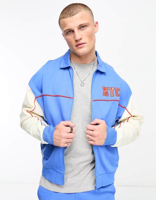 Asos blue 2024 bomber jacket