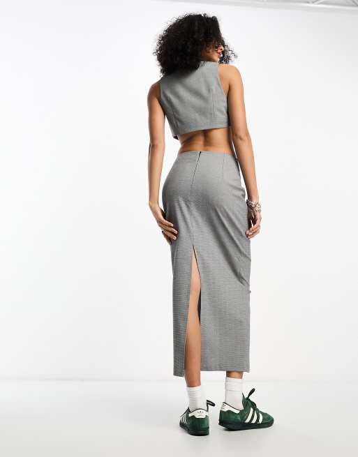 Asos grey hotsell pencil skirt