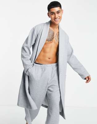 asos grey dressing gown