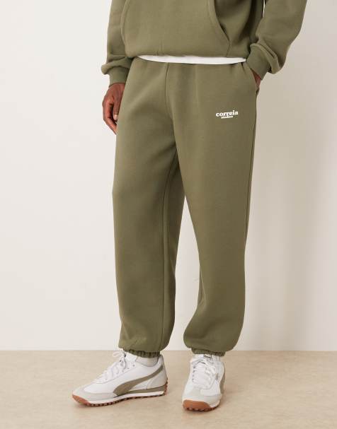 ASOS DESIGN co-ord relaxed fit jogger with print in dusty olive