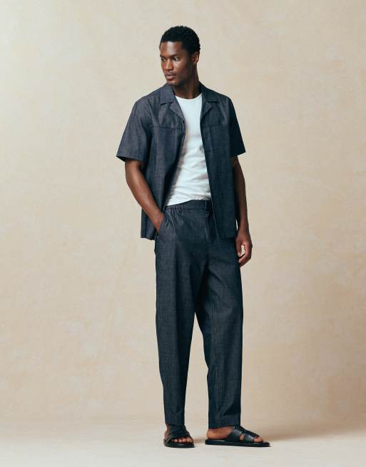 ASOS DESIGN co-ord relaxed lightweight denim jeans in raw wash, 5 of 5
