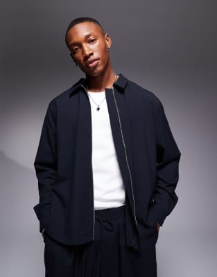 ASOS DESIGN ASOS DESIGN co-ord relaxed shirt in navy
