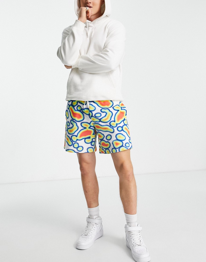 ASOS DESIGN co-ord relaxed shorts in all over graphic print-Multi