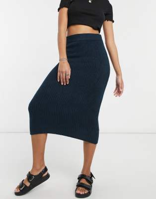 asos ribbed skirt