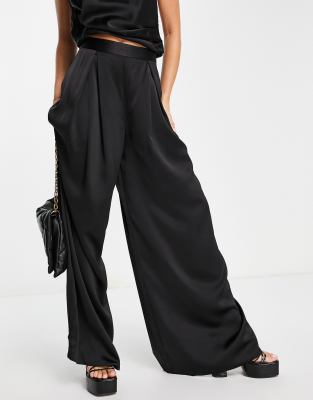 ASOS DESIGN co-ord satin wide leg trouser | ASOS